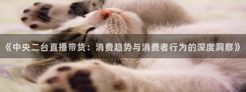 黑白体育在线直播官网：《中央二台直播带货：消费趋势与消费者行为的深度洞察》